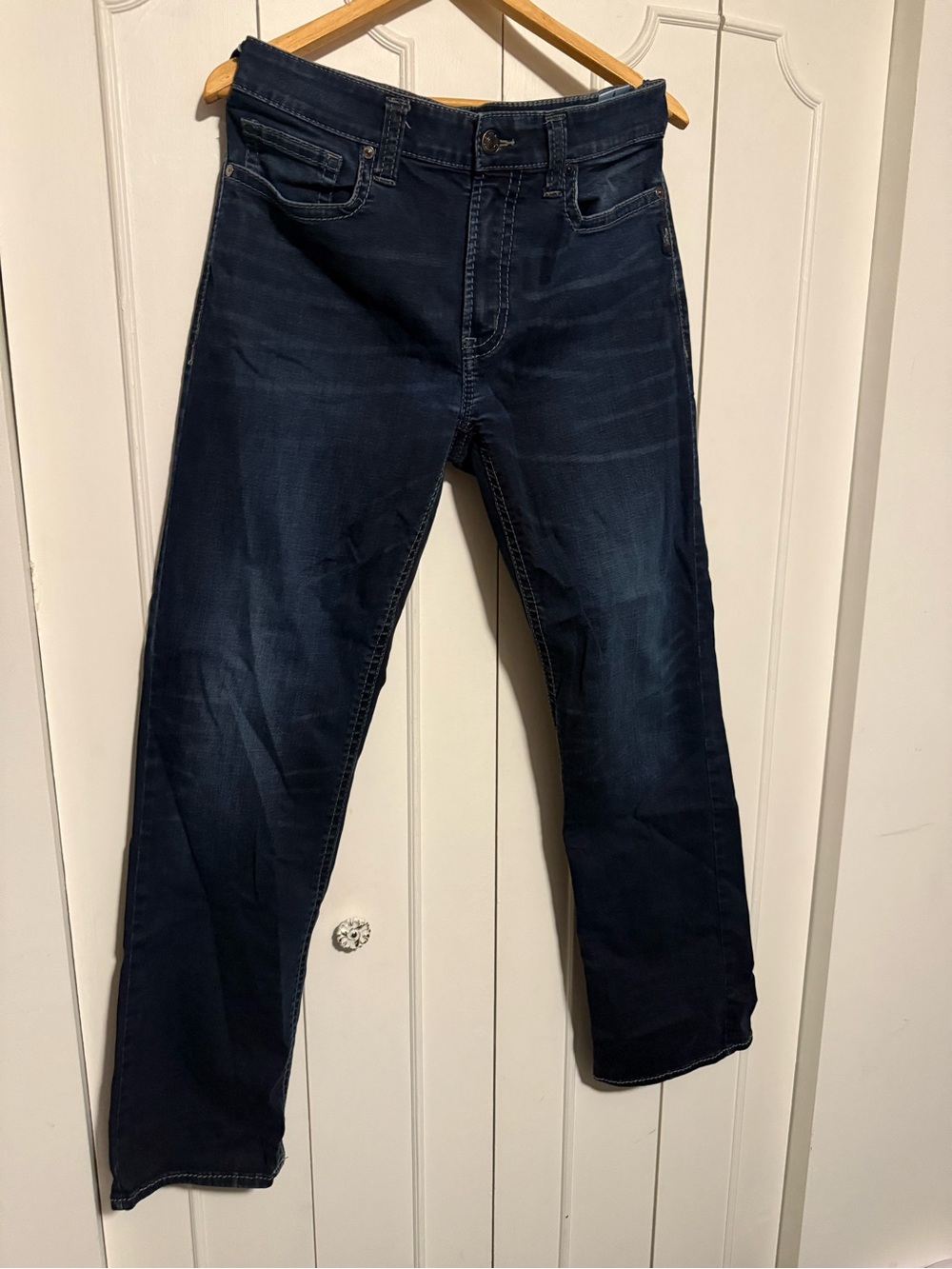 Silver Jeans Men's Straight-Leg Jeans in Dark Blue